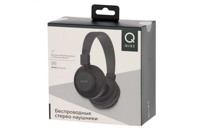 Наушники мониторные беспроводные QUB STN-320 Bluetooth (черный)