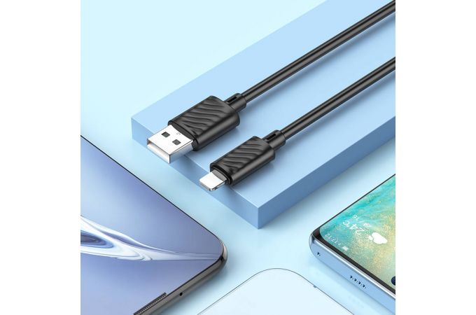 Кабель USB - Lightning HOCO X88 2,4A (черный) 1м