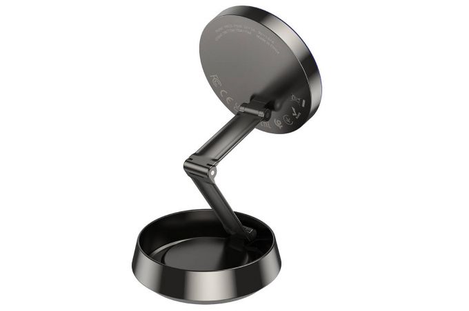 Держатель автомобильный для телефона HOCO HW33 Metal (center console) (металлический серый)