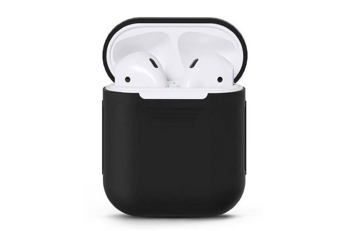Чехол для наушников AirPods Copy orig. (черный)