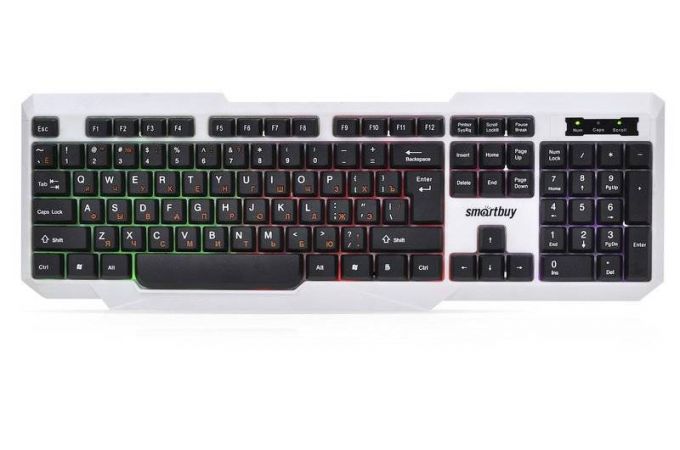 Клавиатура проводная Smartbuy ONE 333 USB (бело-черный)