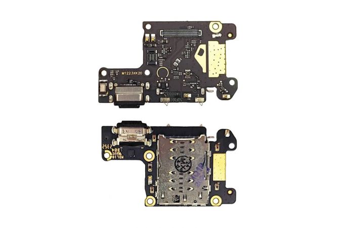 Шлейф для Xiaomi Mi 9T (M1903F10G)/ Mi 9T Pro с разъемом зарядки + коннектор Sim (плата) org