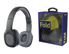 Наушники мониторные беспроводные Perfeo BT с микрофоном FOLD черные MP3 плеер, FM, AUX (У)