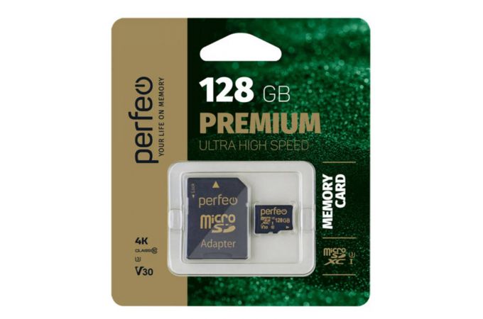 Карта памяти microSDXC Perfeo 128GB High-Capacity (Class 10) UHS-3 V30