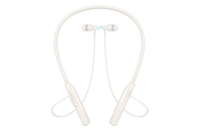 Наушники вакуумные беспроводные BOROFONE BE65 Gratified neck-mounted BT headset Bluetooth (топленое молоко)