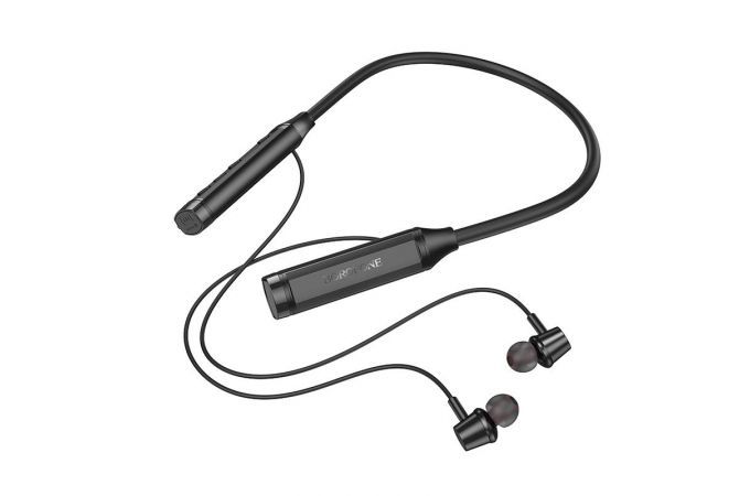 Наушники вакуумные беспроводные BOROFONE BE66 Motor neck-mounted BT headset Bluetooth (черный)