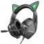 Наушники мониторные проводные с микрофоном BOROFONE BO106 Cute cat ear luminous  gaming headphones (elf cat)