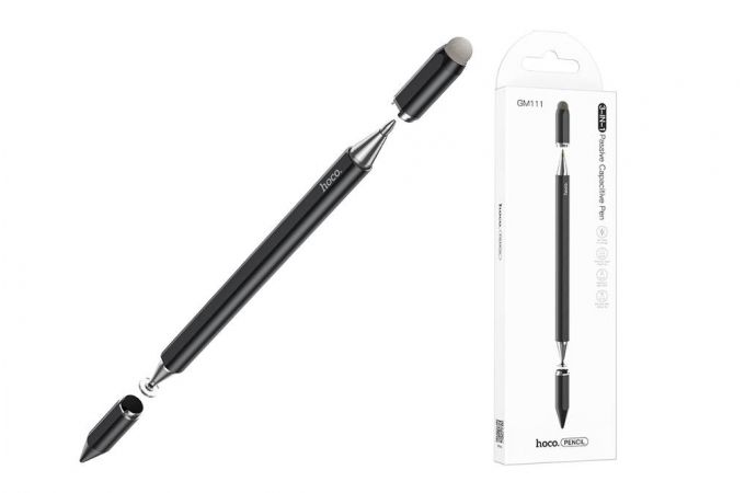 Стилус для сенсорных экранов HOCO GM111 Cool dynamic series 3-in-1 passive universal capacitive pen (черный)