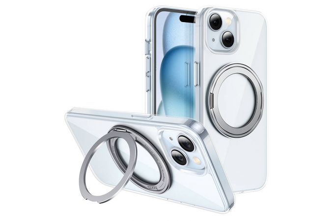 Чехол для телефона iPhone 15 Pro HOCO Rotating magnetic case for iP15 Pro (прозрачный) (AS1)