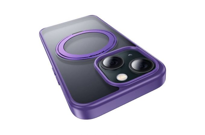 Чехол для телефона iPhone 15 HOCO Rotating magnetic case for iP15 (фиолетовый) (AS1)