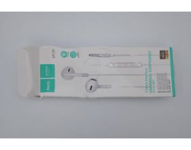 Наушники вакуумные проводные HOCO M109 Pure joy wire control earphones with microphone (белый) (УЦЕНКА! МЯТАЯ УПАКОВКА)