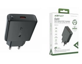 Сетевое зарядное устройство AceFast A65 PD20W GaN Single USB-C ultra-thin Charger (Черный)