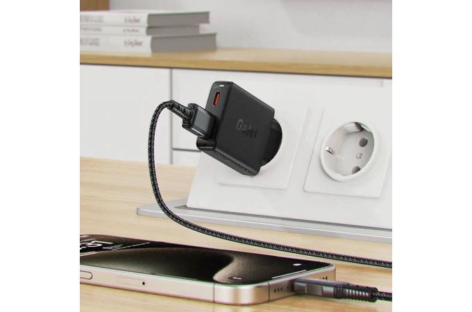 Сетевое зарядное устройство AceFast A69 PD30W GaN (USB-A+USB-C) Ultra-thin Charger (Черный)
