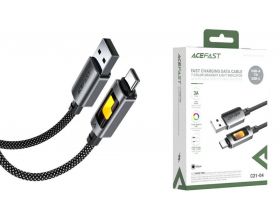 Кабель USB - USB Type-C ACEFAST C21-04 fantasy color series braided charging data cable (Черный)