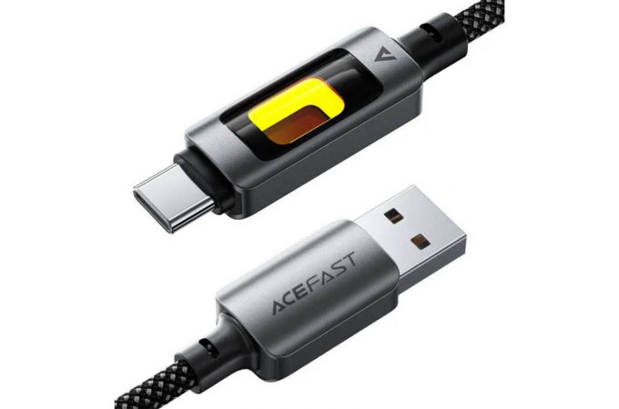 Кабель USB - USB Type-C ACEFAST C21-04 fantasy color series braided charging data cable (Черный)