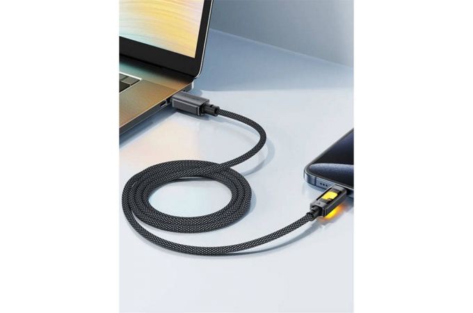 Кабель USB - USB Type-C ACEFAST C21-04 fantasy color series braided charging data cable (Черный)
