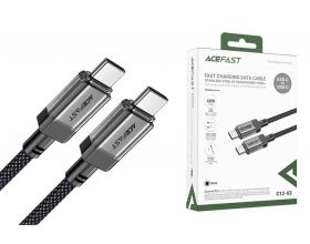 Кабель USB Type-C - Type-C ACEFAST C12-03 Transparent Shell Stainless Steel Charging Data Cable (Черный)