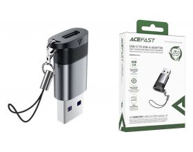 Переходник USB-C to USB-A ACEFAST J8 Adapter (Серый)