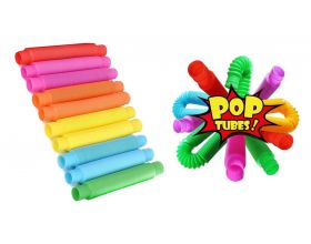 Трубка антистресс игрушка Pop Tubes (малая, диаметр 1,5 см, цена за упаковку 10 штук)