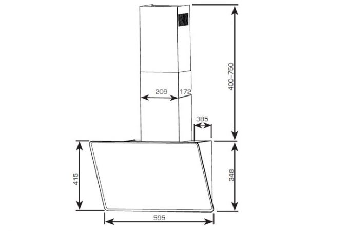 Вытяжка CENTEK CT-1829-60 белый купольная, 60 см, 1000 м3/ч, 3скорости, LED сенсор