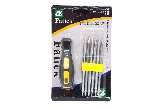 Отвертка с набором насадок Fatick 7661A