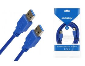 Кабель USB 3.0 удлинитель (штекер-штекер) Smartbuy K-860-100 1.8м (синий)