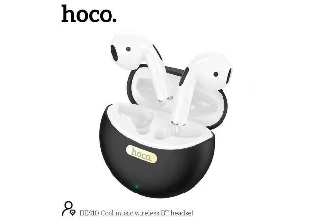 Наушники вакуумные беспроводные HOCO DES10 Cool music wireless BT headset Bluetooth (черный)