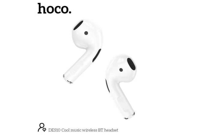 Наушники вакуумные беспроводные HOCO DES10 Cool music wireless BT headset Bluetooth (черный)
