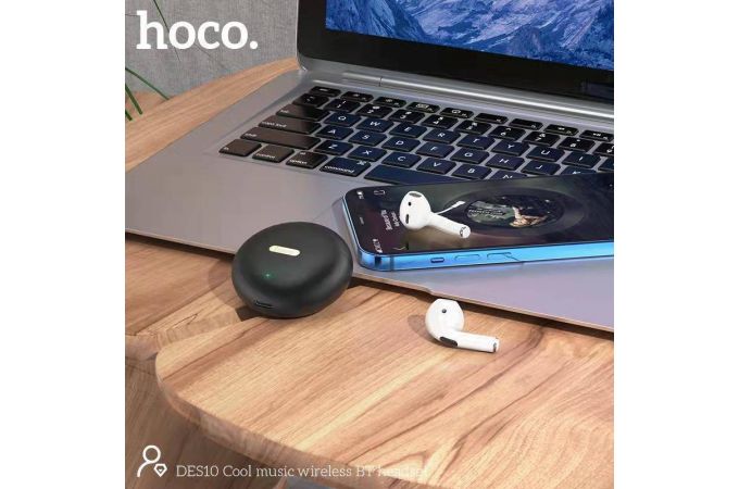 Наушники вакуумные беспроводные HOCO DES10 Cool music wireless BT headset Bluetooth (черный)