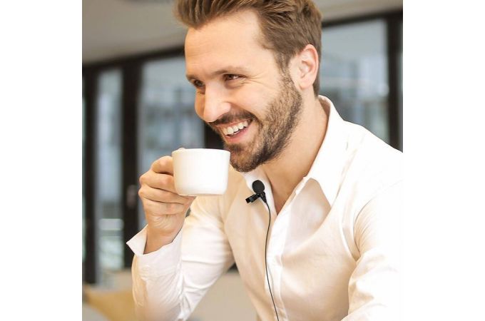 Микрофон проводной петличка HOCO L14 (Jack 3.5, 1.5м)