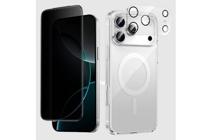 Чехол для iPhone 17 Pro Max KEEPHONE Combo (Прозрачный)