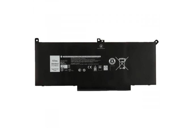 Аккумуляторная батарея F3YGT-2S2P для ноутбука Dell Latitude 12 7000 7.6V 6800mAh черная