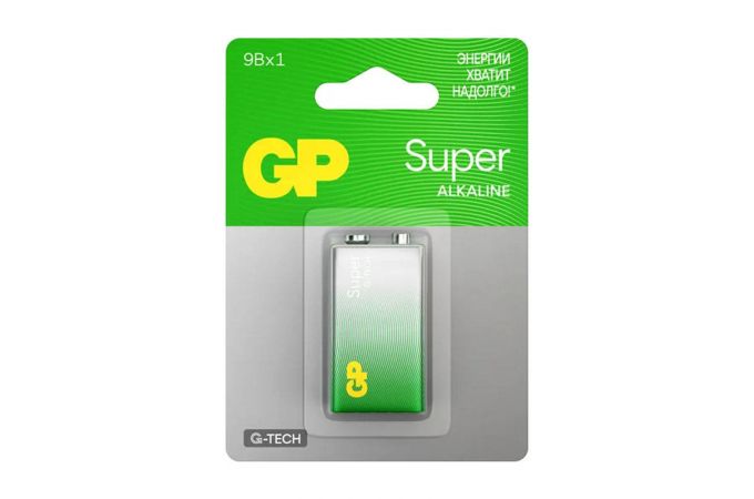 Батарейка алкалиновая GP 6LR61 крона/1BL Super (цена за блистер 1 шт)