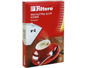 Фильтры для кофе FILTERO Premium №4/40 белые