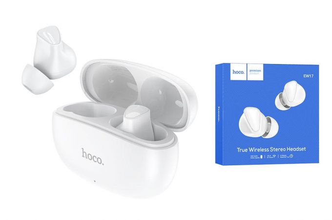 Наушники вакуумные беспроводные HOCO EW17 Amusement TWS headset Bluetooth (белый)