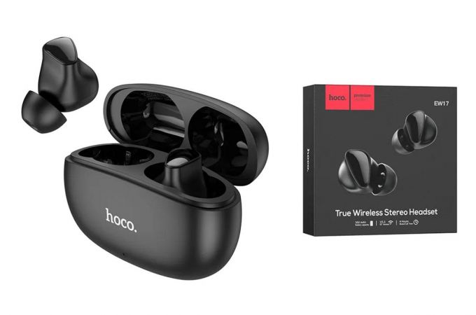 Наушники вакуумные беспроводные HOCO EW17 Amusement TWS headset Bluetooth (черный)