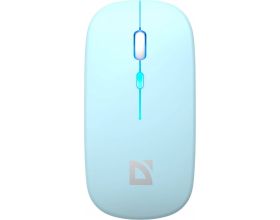 Мышь беспроводная Defender Coda MB-261 голубой 800-1600 dpi / 2.4G/BT / встроенный аккумулятор / бесшумная