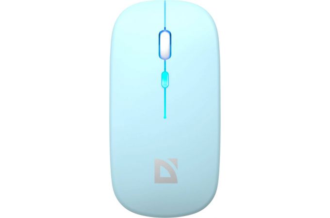 Мышь беспроводная Defender Coda MB-261 голубой 800-1600 dpi / 2.4G/BT / встроенный аккумулятор / бесшумная