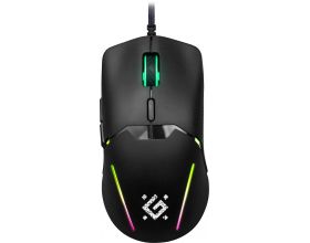 Мышь игровая проводная Defender Longshot GM-533 черный 3600 dpi/ радужн.подсветка/6 кнопок
