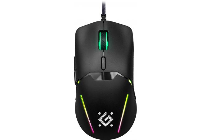 Мышь игровая проводная Defender Longshot GM-533 черный 3600 dpi/ радужн.подсветка/6 кнопок