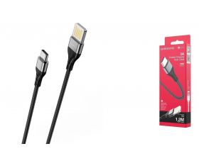 Кабель USB - USB Type-C BOROFONE BU11, 3A (черный) 1,2м (в оплетке)