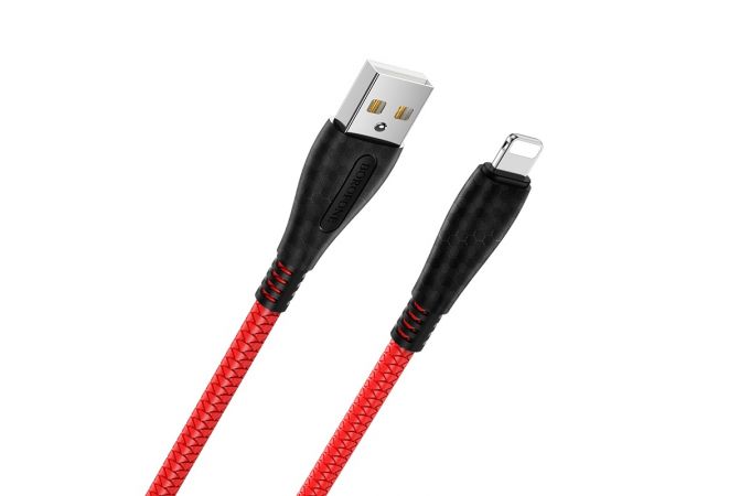 Кабель USB - Lightning BOROFONE BX38, 2,4A (красный) 1м