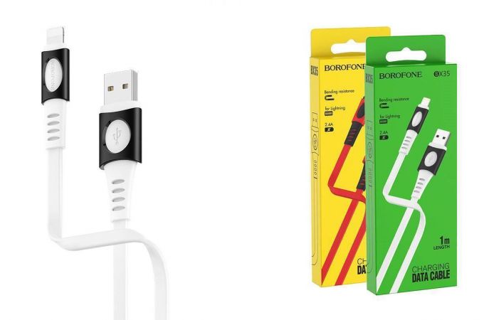 Кабель USB - Lightning BOROFONE BX35, 2,4A (белый) 1м