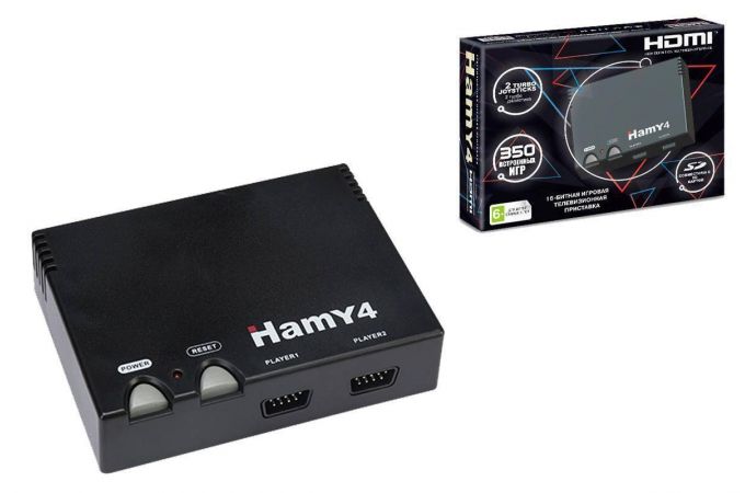 Игровая Приставка "Hamy 4" HDMI 16+8 Bit Classic 350 встроенных игр Черная