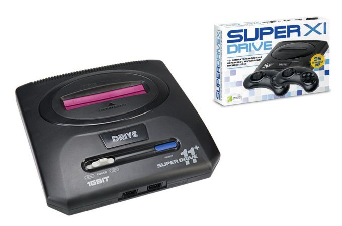 Игровая приставка Super Drive 11 16 Bit (95 встроенных игр, хит продаж, МК3U Марио Танки)