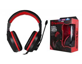 Наушники мониторные проводные с микрофоном MARVO H8321P полноразмерные 2м (черно-красный)