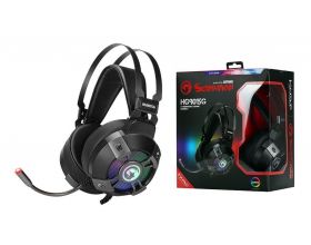 Наушники мониторные проводные с микрофоном MARVO HG9015G полноразмерные 2,2м (черный)