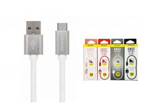 Кабель USB - USB Type-C AWEI CL-85, 2.1A (белый) 0,3м