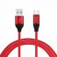 Кабель USB - USB Type-C MUJU MJ-35, 3A (красный) 1м (в оплетке)
