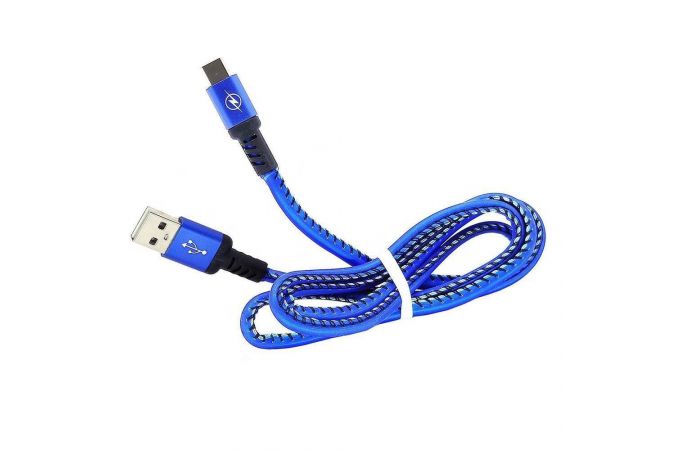 Кабель USB - USB Type-C Орбита OT-SMT14, 2A (синий) 1м (в оплетке)